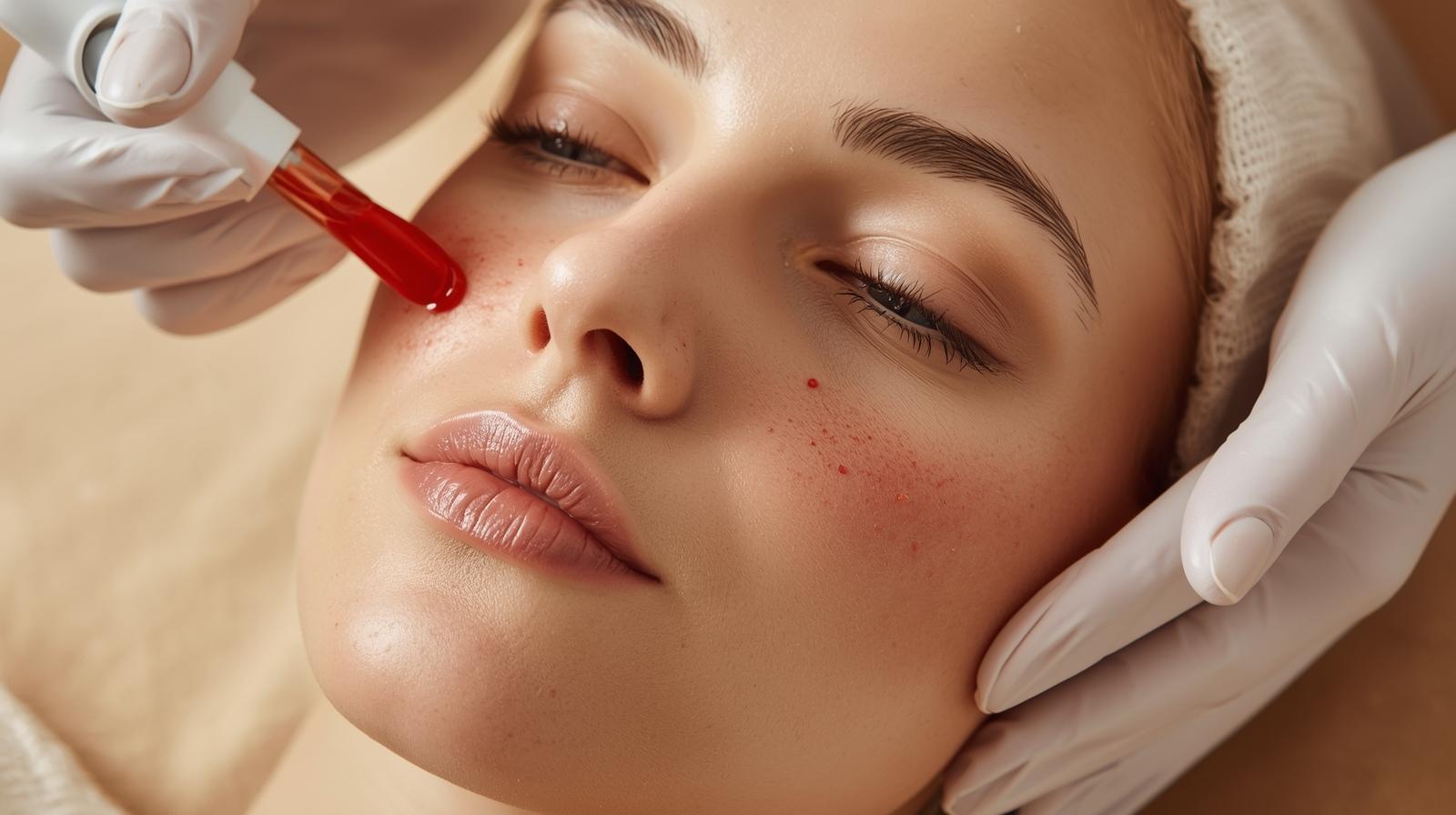 Microneedling on acne scars